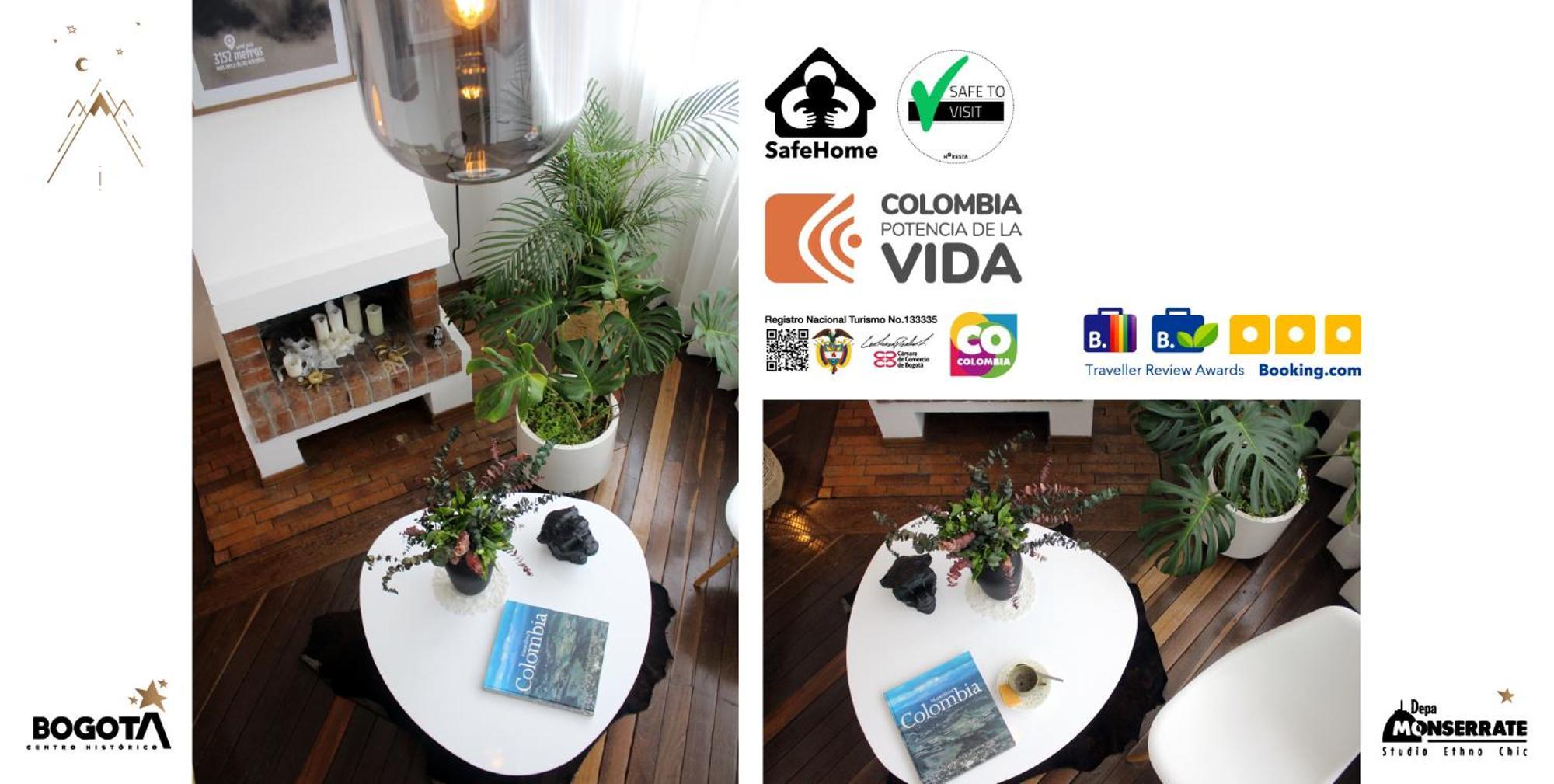 Depa Monserrate - Charming Historic Nest With Breathtaking Mountain Views - Apartaestudio Bogota Bagian luar foto